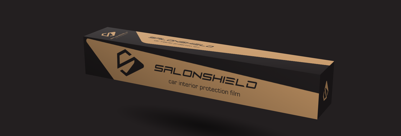 SalonShield black textured film roll in its shipping box